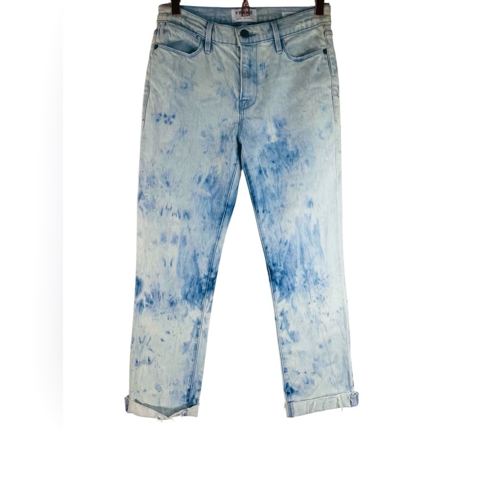 Frame Le High Straight Acid Wash High Rise Jeans Size 27